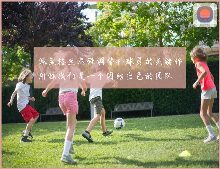 佩莱格里尼强调替补球员的关键作用称我们是一个团结出色的团队